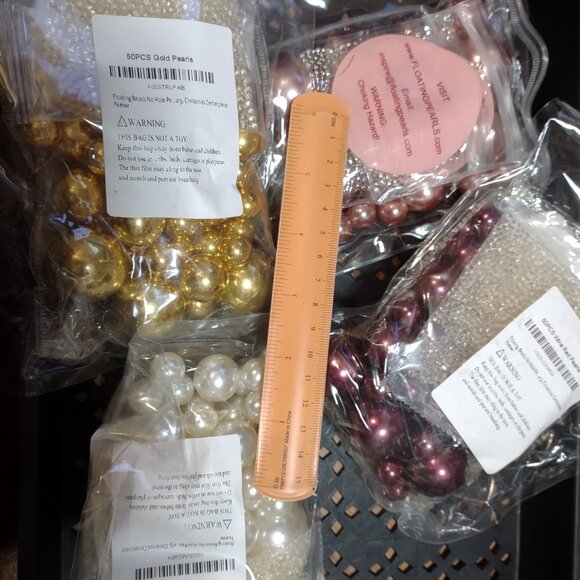 Lot Of 4 DIY Floating Pearl Bead Sets CDK5 - Picture 3 of 8